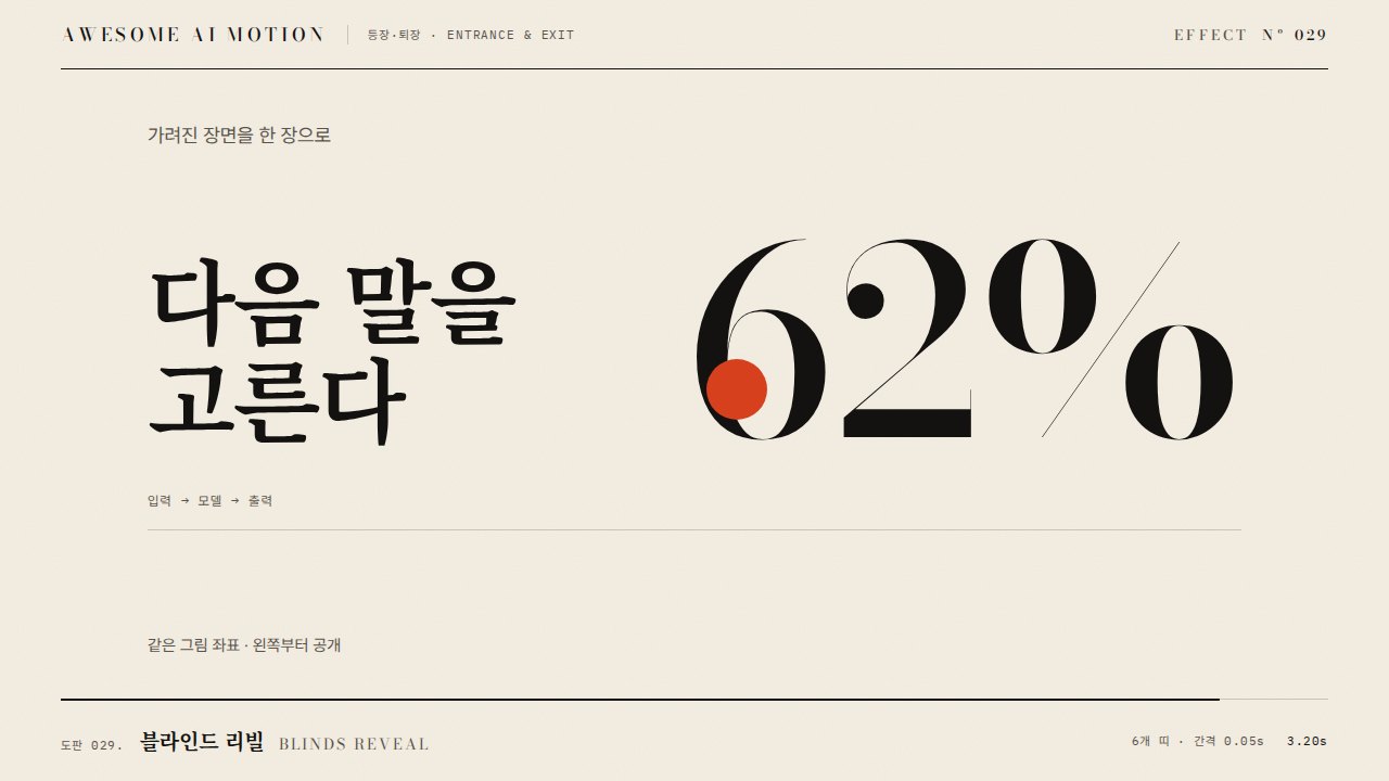 블라인드 리빌 · Blinds Reveal