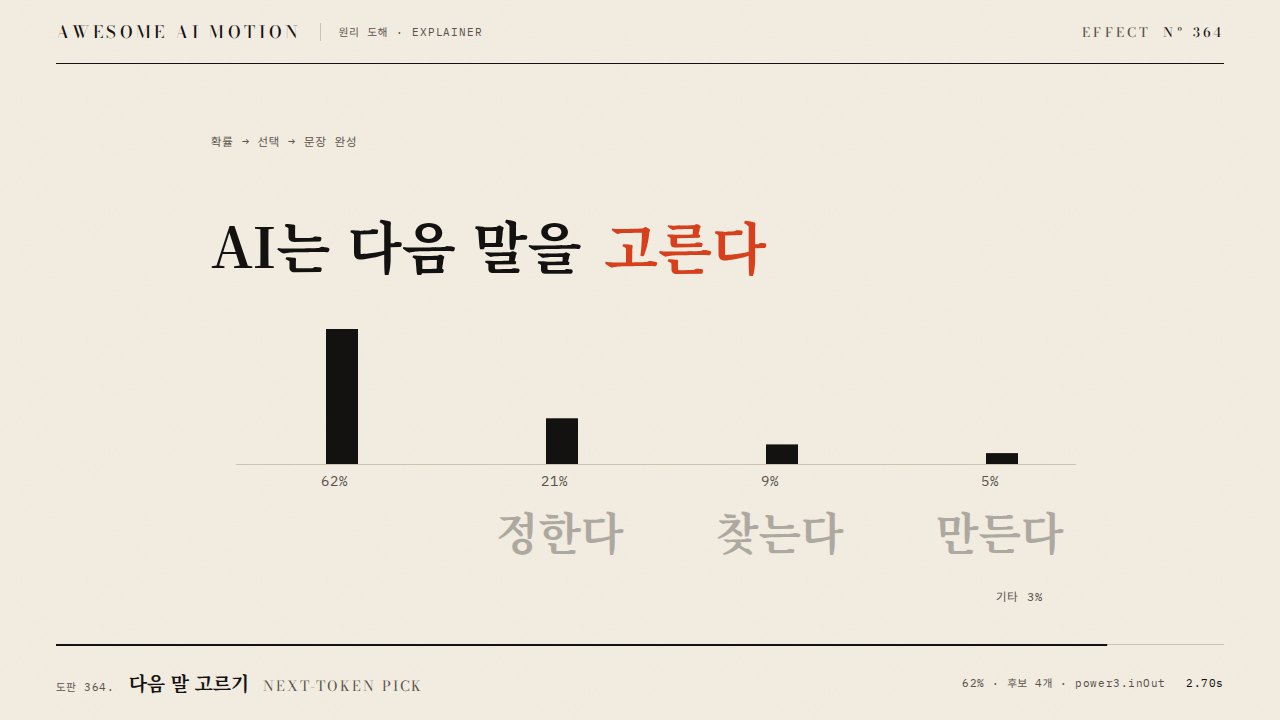 다음 말 고르기 · Next-token Pick