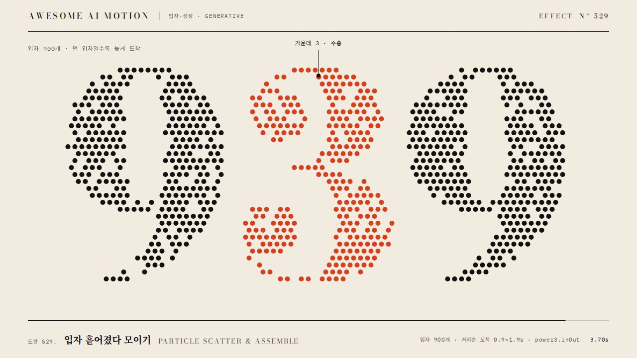 입자 흩어졌다 모이기 · Particle Scatter & Assemble