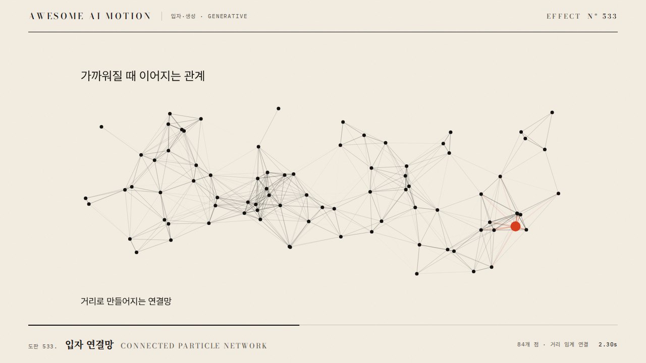 입자 연결망 · Connected Particle Network
