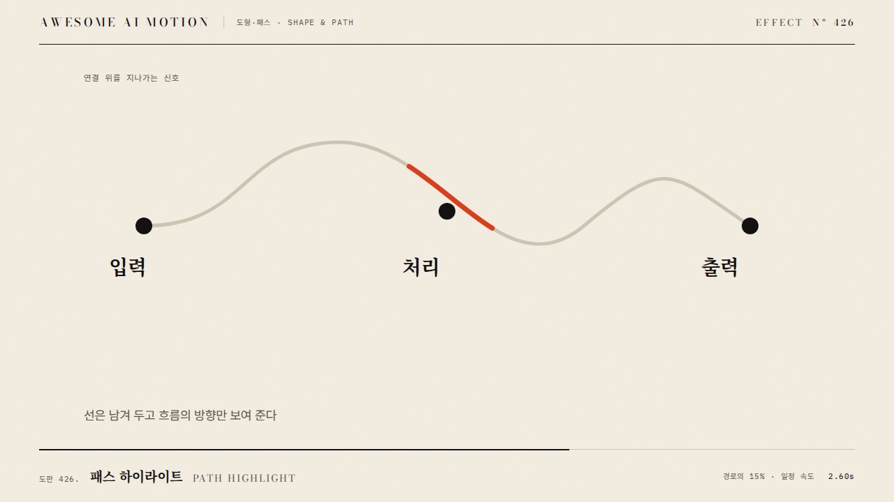 패스 하이라이트 · Path Highlight