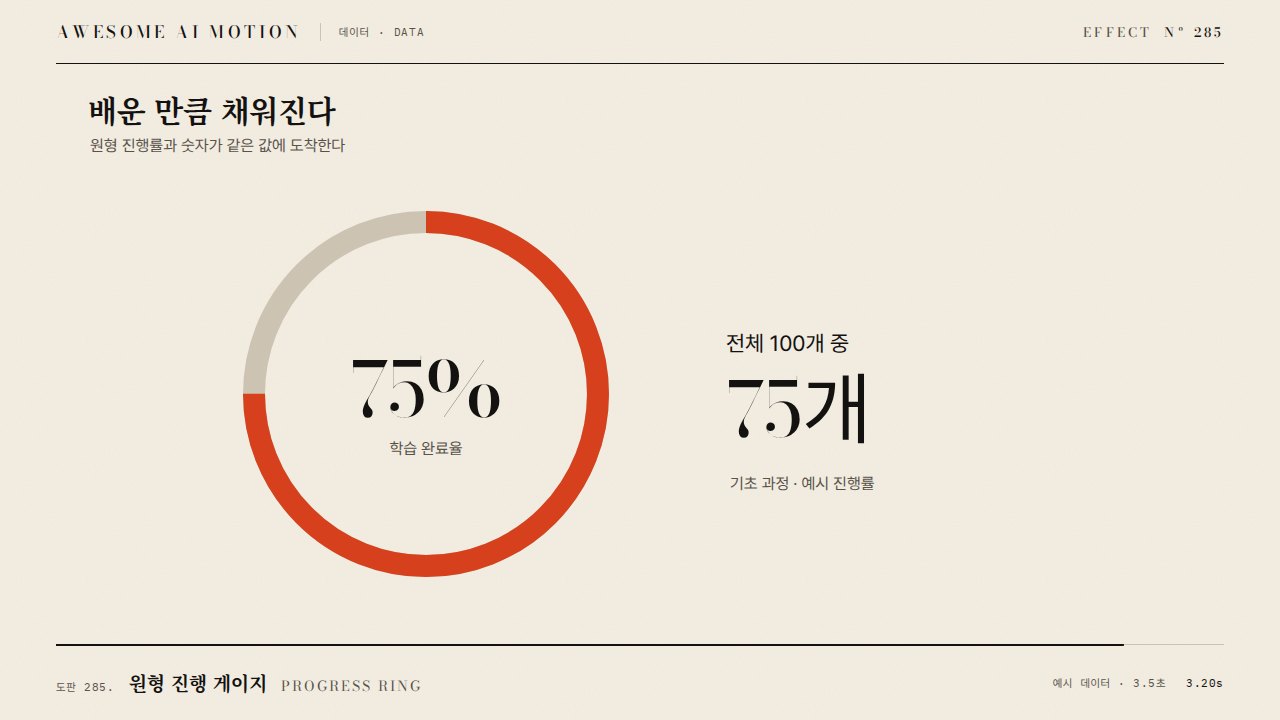 원형 진행 게이지 · Progress Ring