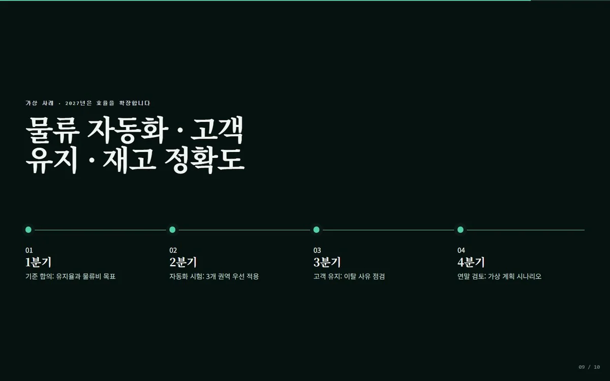 agenda-path 장면 완성 화면